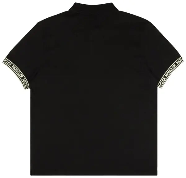 Moncler Logo Patch Short-Sleeve Polo 'Black'