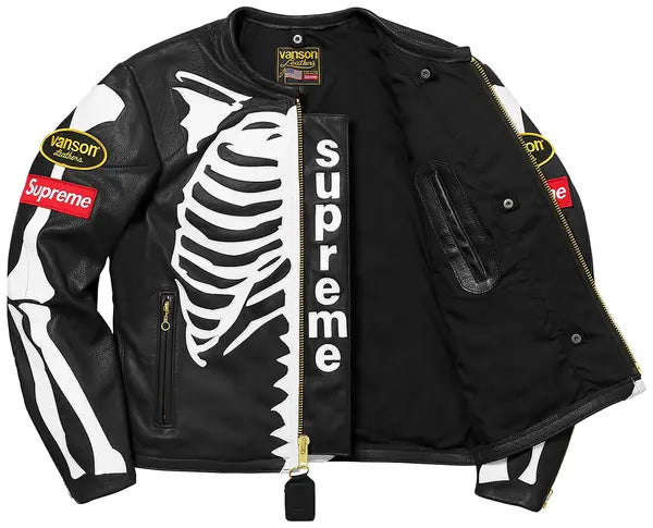 Supreme x Vanson Leather Bones Jacket 'Black'