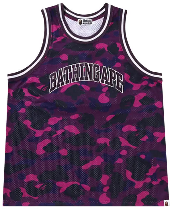 BAPE Color Camo Basketball Tank Top 'Purple'