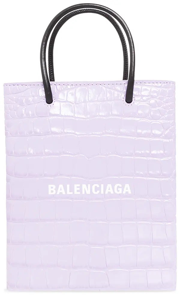 Balenciaga Shopping Phone Shoulder Bag 'Lilac/White'