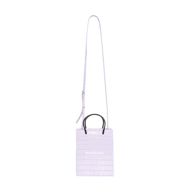 Balenciaga Shopping Phone Shoulder Bag 'Lilac/White'