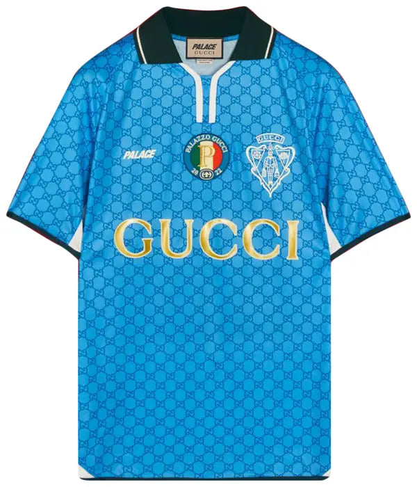 Gucci x Palace Printed Football Technical Jersey T-Shirt 'Blue'