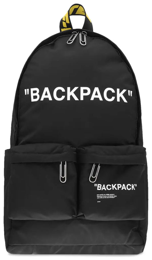 Off-White Quote Backpack 'Black/White