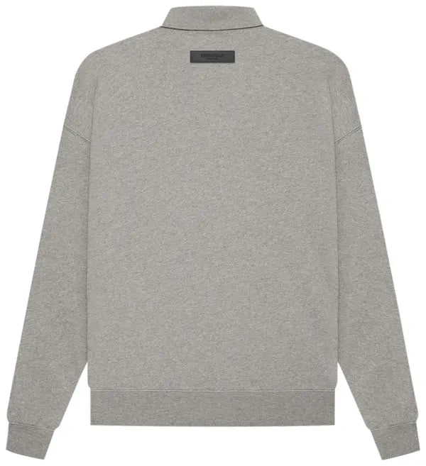 Fear of God Essentials Long-Sleeve Polo 'Dark Oatmeal'