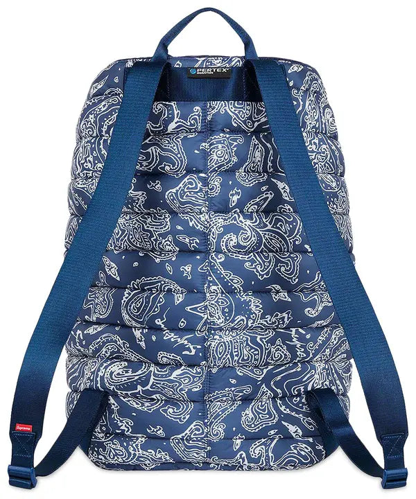 Supreme Puffer Backpack 'Blue Paisley'