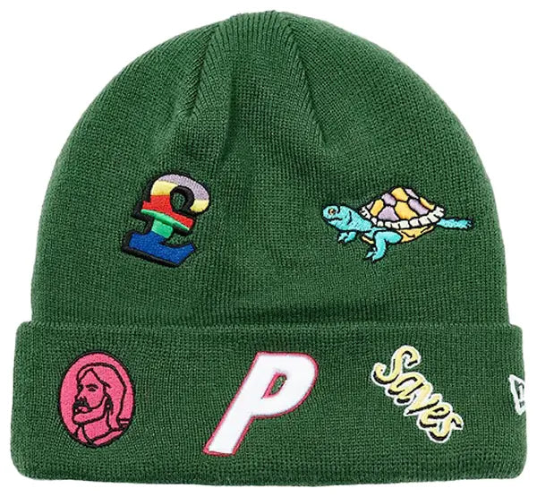 Palace x New Era Jesus Beanie 'Green'