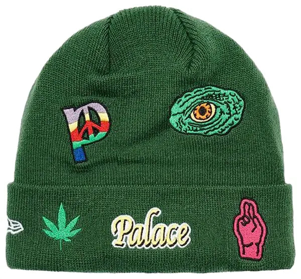 Palace x New Era Jesus Beanie 'Green'