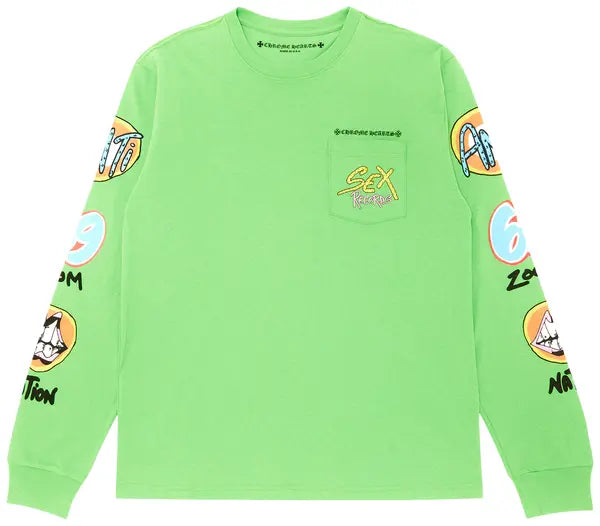 Chrome Hearts x Matty Boy Sex Records Long-Sleeve T-Shirt 'Green'