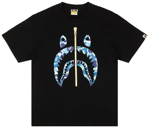 BAPE Shark Camo Short-Sleeve T-Shirt 'Black/Blue'