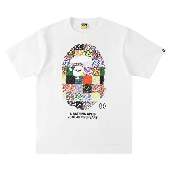 BAPE 28th Anniversary Ape Head T-Shirt 'White'