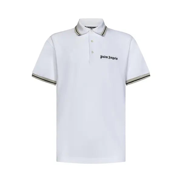 Palm Angels Classic Logo Polo Shirt 'White/Black'