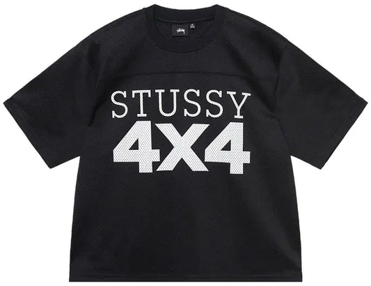 Stussy 4X4 Mesh Football Jersey 'Black'