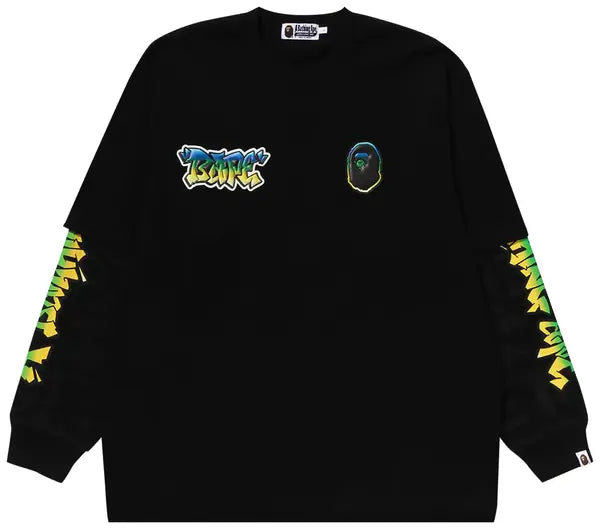 BAPE Sport Long-Sleeve T-Shirt 'Black'