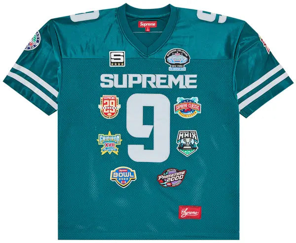 Supreme Championships Embroidered Football Jersey 'Dark Teal'