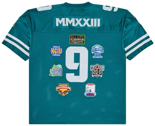 Supreme Championships Embroidered Football Jersey 'Dark Teal'