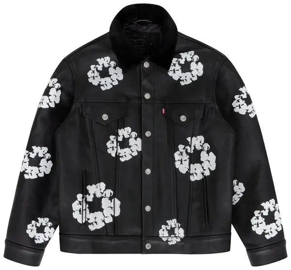 Levi's x Denim Tear Leather Wreath Type III Jacket 'Black'