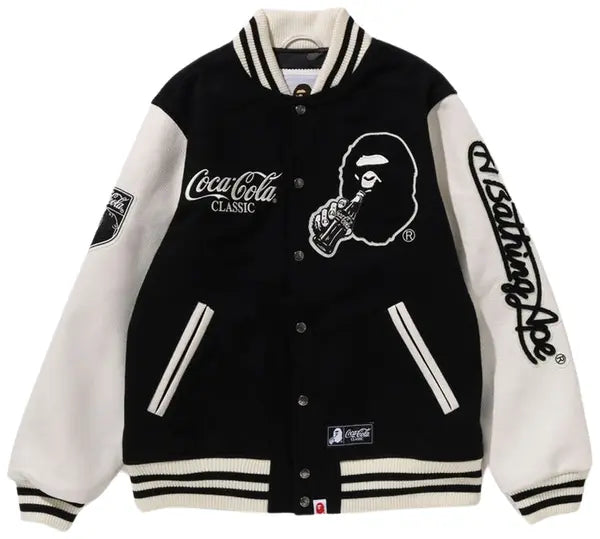 BAPE x Coca-Cola Varsity Jacket 'Black'