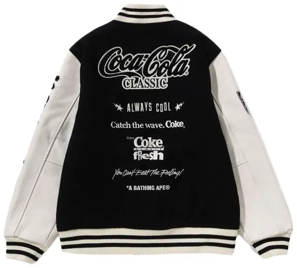 BAPE x Coca-Cola Varsity Jacket 'Black'