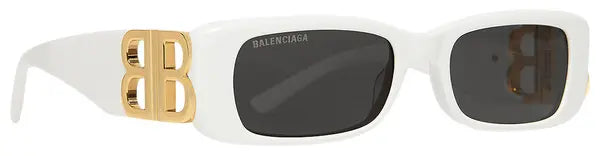 Balenciaga Dynasty Rectangle Sunglasses 'White'