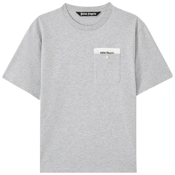 Palm Angels Sartorial Tape Crewneck T-Shirt 'Grey/Off White'