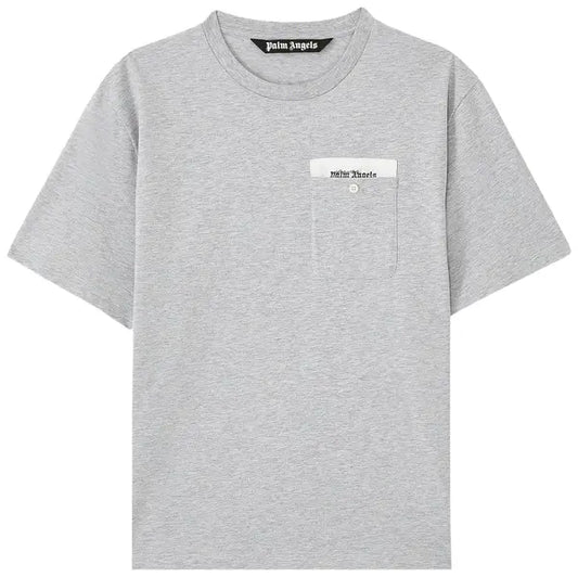 Palm Angels Sartorial Tape Crewneck T-Shirt 'Grey/Off White'