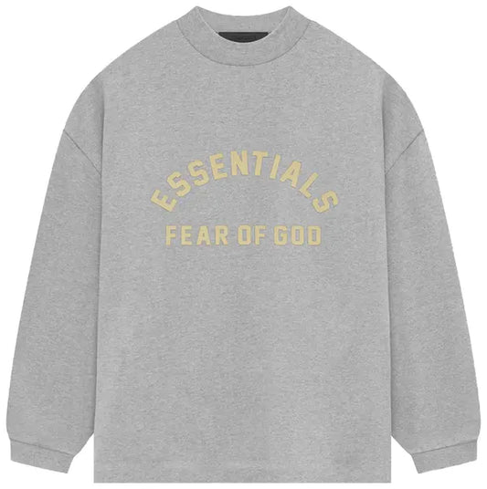 Fear of God Essentials Heavy Jersey Long-Sleeve T-Shirt 'Light Heather Grey'