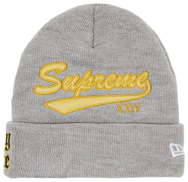 Supreme x New Era Salvation Beanie 'Heather Grey'