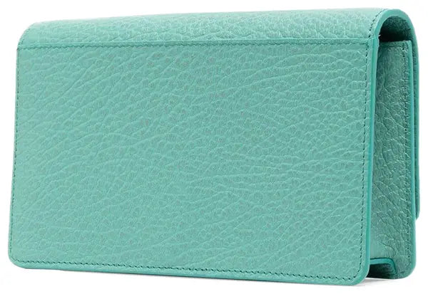 Maison Margiela Four Stitches Leather Wallet On Chain 'Green'