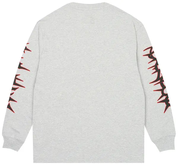 Palace Spiked Long-Sleeve 'Grey Marl'