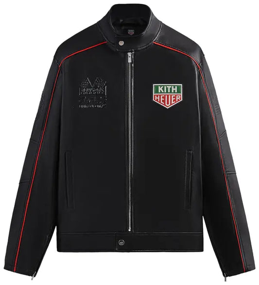 Kith x TAG Heuer Formula Leather Racing Jacket 'Black'