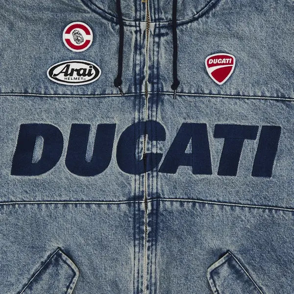 Supreme x Ducati Hooded Racing Jacket 'Denim'