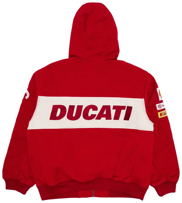 Supreme x Ducati Hooded Racing Jacket 'Red'