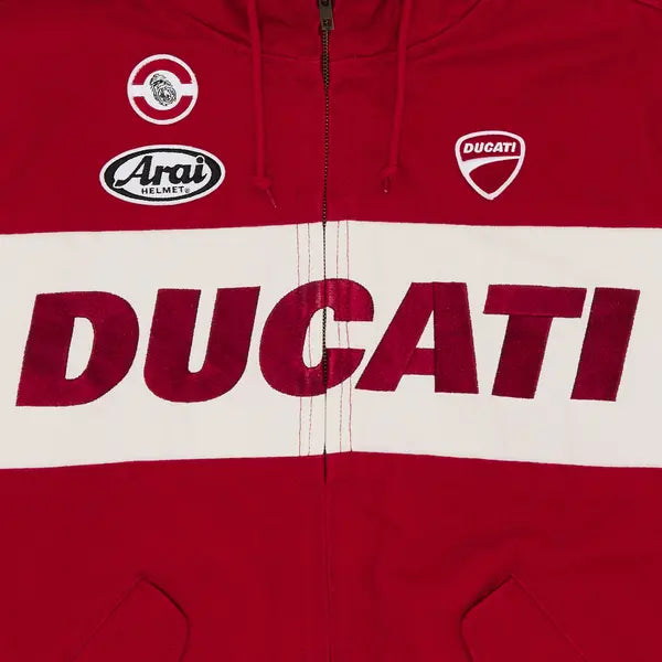 Supreme x Ducati Hooded Racing Jacket 'Red'