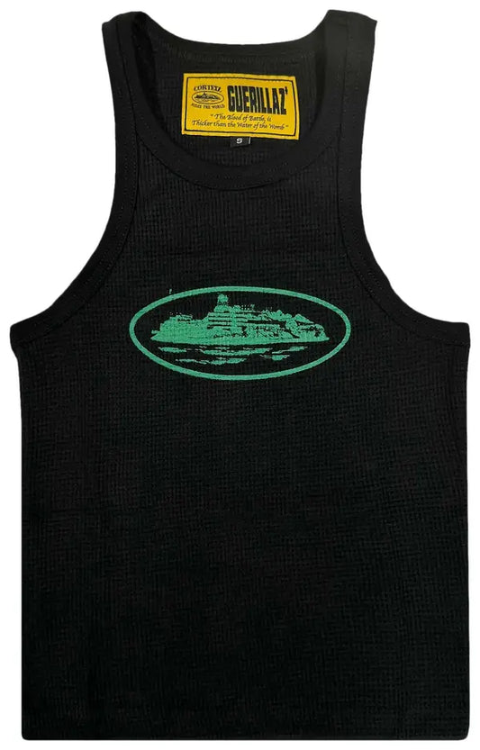 Corteiz Alcatraz Tank Top 'Black/Green'