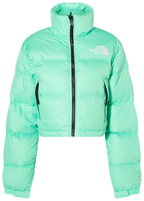 The North Face Cropped Nuptse Jacket 'Chlorophyll Green'