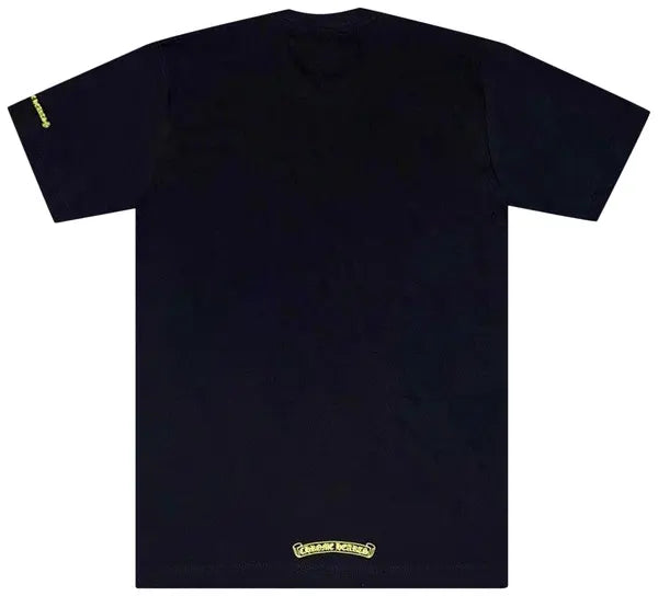 Chrome Hearts Neck Logo T-Shirt 'Black/Neon Yellow'