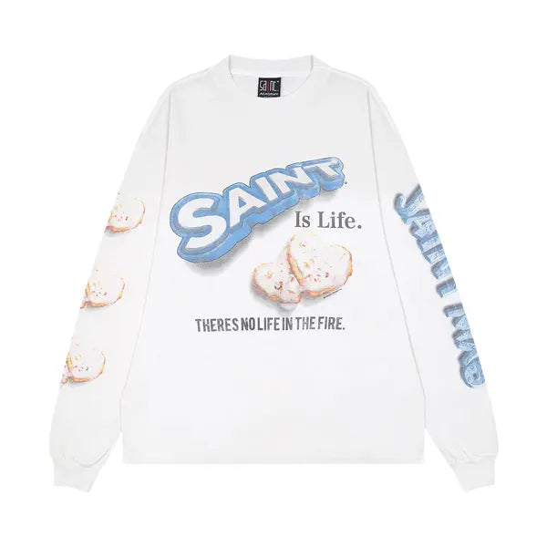 SAINT Mxxxxxx Heart Cake Long-Sleeve Tee 'White'