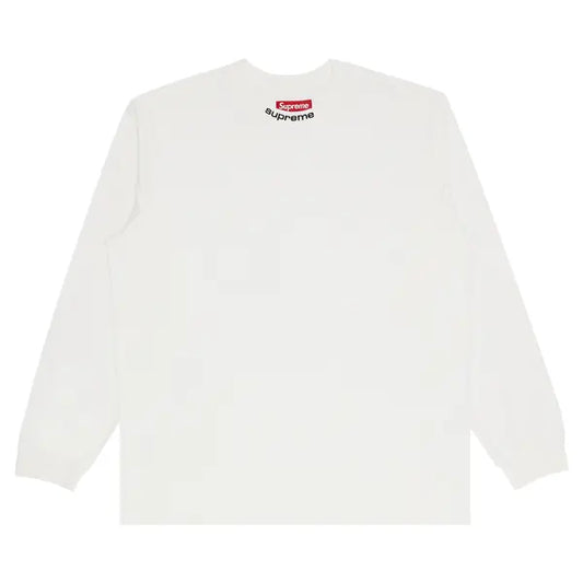 Supreme Embroidered Collar Long-Sleeve Top 'White'