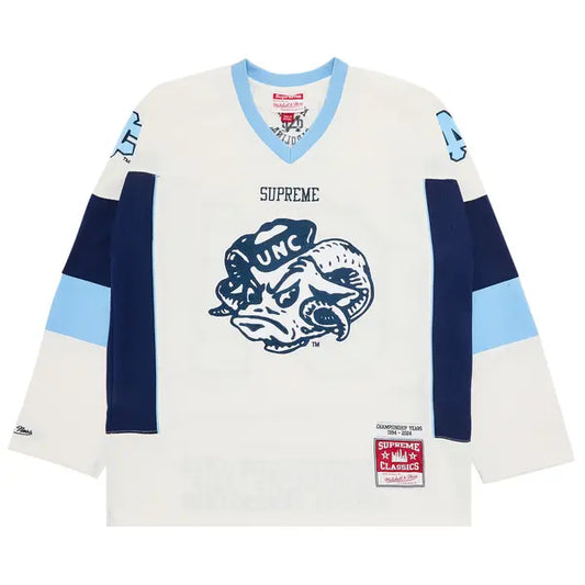 Supreme x Mitchell & Ness NCAA Hockey Jersey 'White'