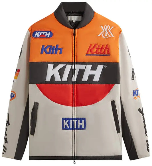 Kith Full Zip Brixton Puffed Shirt Jacket 'Sandrift'