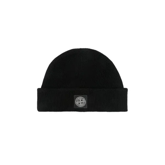 Stone Island Full Rib RWS Wool Beanie 'Black'