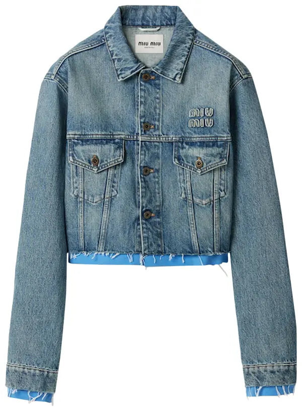 Miu Miu Cropped Jacket 'Denim'