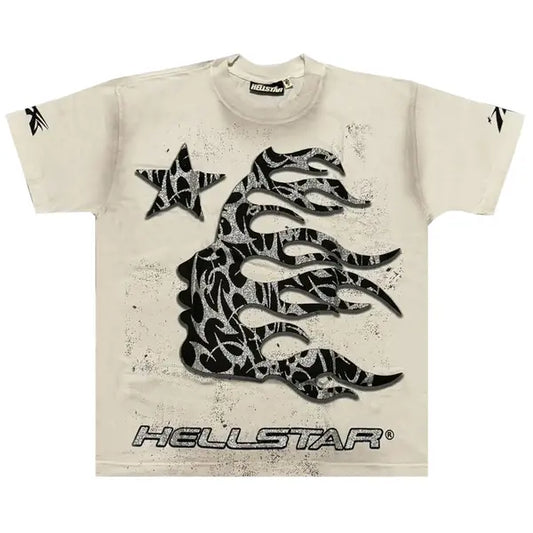 Hellstar Thorn Glitter T-Shirt 'Dirty White'