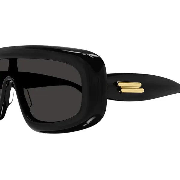 Bottega Veneta Bombe Shield Sunglasses 'Black/Grey'