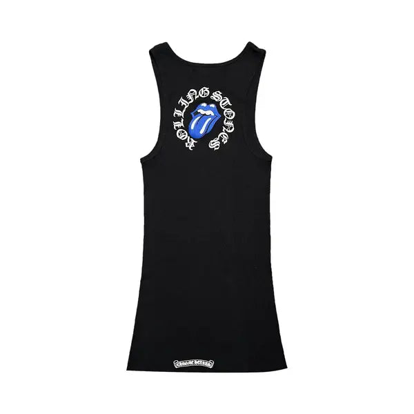 Chrome Hearts Rolling Stones Tank Top 'Black/Blue'