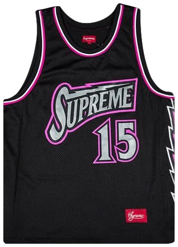 Supreme Bolt Basketball Jersey 'Black'