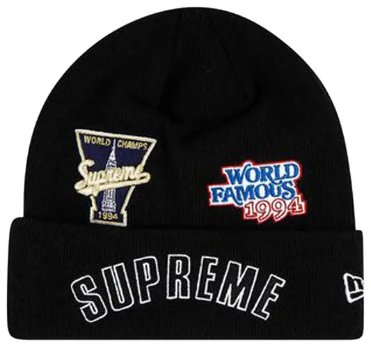 Supreme x New Era x Championship Beanie 'Black'