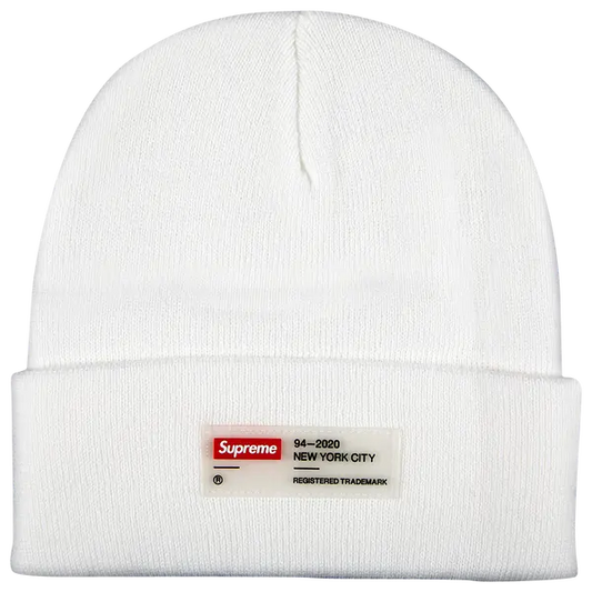 Supreme Clear Label Beanie 'White'