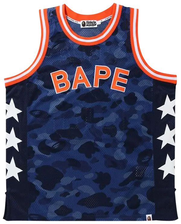 BAPE Color Camo Bape Basketball Tank Top 'Navy'