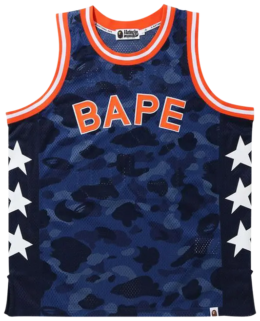 BAPE Color Camo Bape Basketball Tank Top 'Navy'